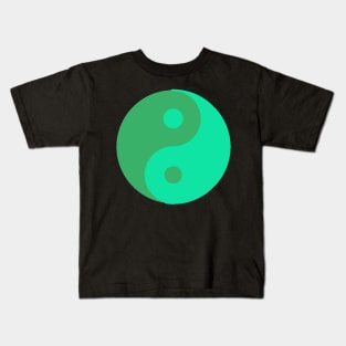 Yin Yang in shades of aqua Kids T-Shirt